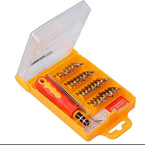 Juego de destornillador de precisión con puntas de mini Gamebit Torx Tri-Wing triángulo 32 en 1 herramienta Reparación caja Hardware reparación