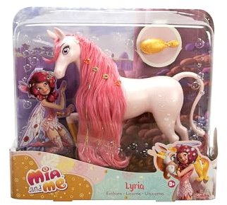 Simba 109480094 - Mia and Me Einhorn Lyria, mit Haarclips und Bürste zum Frisieren, 25cm Spielpferd, Pony, ab 3 Jahren