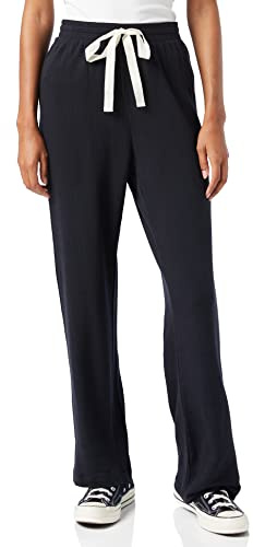 Amazon Essentials Damen Leichte Frottee-Pyjamahose mit Kordelzug, Schwarz, L
