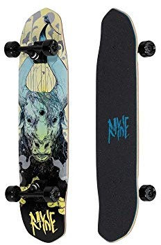 Rayne Longboards Minotaur Double Kick Cruiser Skateboard, 86,4 cm