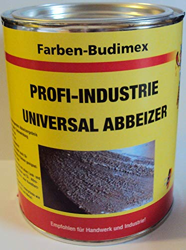 Farben-Budimex Profi-Industrie Universalabbeizer, hochwirksamer Spezial Abbeizer entfernt mühelos u. schnell alle Lacke, Kleber, Dispersionen/für Stein, Holz u. Metall/tropft nicht / (4.5)