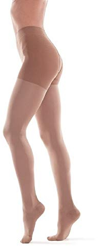 Medizinische abgestufte Kompressionsstrumpfhose (23-32 mmHg, Klasse 2), Prävention von TVT, Krampfadern, Spinnenvenen, Reduzierung von Schwellungen, Anti-Thrombose, Beige, Small