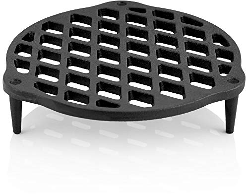 BBQ-Toro Gusseisen Stapelrost | Einsatz für Dutch Oven, Ø 26 cm, rund | für 6 QT und 9 QT Dutch Oven | Dutch Oven Erhöhung, Dutch Oven Stapelrost | Gusseisenrost, Grillrost, Ofenrost, Gussrost