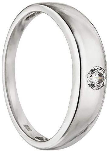 Jobo Kinder-Anhänger Taufring aus 925 Sterling Silber mit Zirkonia