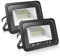 Faretti a LED per esterni 20W Potenti luci a LED per esterni IP65,Luce Bianca Fredda 6500K di sicurezza per terrazza, giardino, patio, parco, garage,2 Pezzi