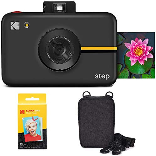KODAK Step Kamera Digitale Sofortbildkamera mit 10MP Bildsensor (Schwarz) Reiseset