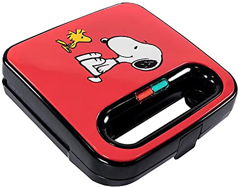 Uncanny Brands Peanuts Grilled Cheese Maker - Make Snoopy and Woodstock Sandwiches - Kitchen Appliance