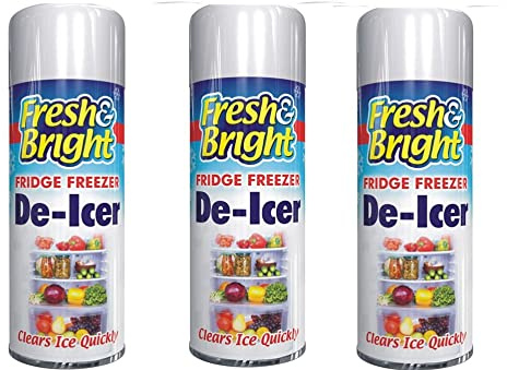 SDMAX 200ml De-Icer Spray, Quick Ice Remover Anti-Bacterial Fridge Freezer Anti-Bacterial Speed Up Defrost Cleaner, Fridge Cleaner, Freezer De-Icer Spray, 3X