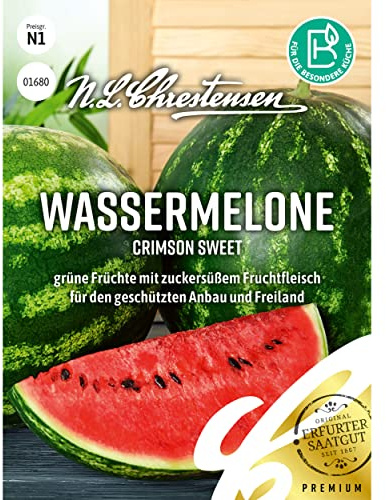 Wassermelone Crimson Sweet Saatgut | grüne Früchte mit zuckersüßem Fruchtfleich