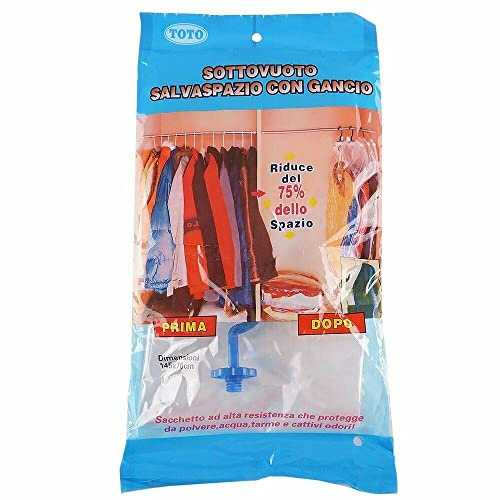 Outletissimo® Paquete de 4 bolsas al vacío para ahorrar espacio, medida 145 x 70 cm, doble cierre hermético, hipoalergénico, no tóxico, anti humedad, doble cremallera segura + válvula de ropa de cama