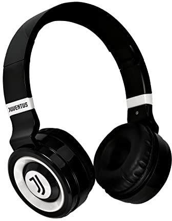 TECHMADE Juventus - Cuffie Senza Filo Cuffie Wireless Over-Ear, Cuffie Bluetooth Pieghevoli, con Microfono Incorporato, HiFi Stereo, Micro SD Slot, FM Radio per iPhone/Android/Viaggio/PC (Single)