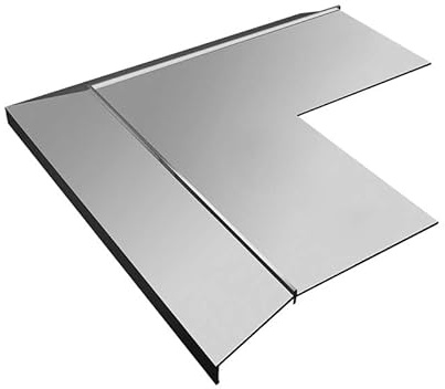 Renoplast® Aluminium Ecke 90° für Traufprofil K10 Grau | Fertigstellung von Terrassen und Balkonen | Harzböden | Wasser ablaufsysteme Winkelprofil | Korrosionsschutz Balkonprofile