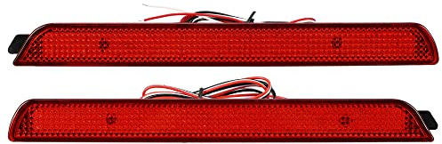 A ABSOPRO Trasero Parachoques Reflector Niebla Freno Cola Luz para Mazda 3 Rojo 1 Par