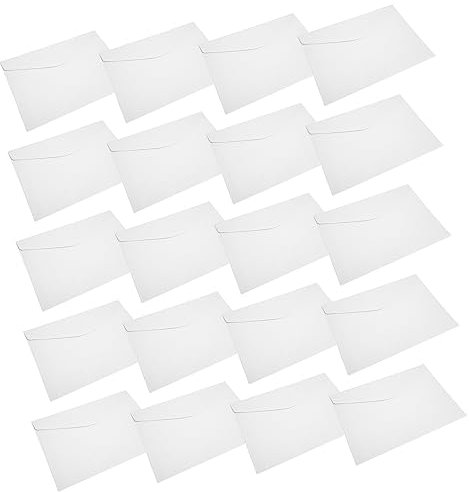 Amosfun 50stücke Kraftpapier Einladungsumschläge Für Hochzeiten Und Feste Elegante Weiße Dicke Briefumschläge Für Grußkarten Und Einladungen