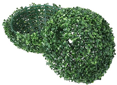 IMIKEYA Künstliche Grasball Dekoration Hängend Lebensnaher Pflanzenball Grün 28cm Für Innenbereich Und Schaufenster