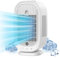 Klimaanlage Mobil, 4 in 1 Mobiles Klimagerät, Klimaanlage Tragbare, Air Cooler Luftkühler Klein, 5 Windgeschwindigkeiten,2 Nebelmodi,45°/90°/120°Oszillation für Zuhause/Büro.