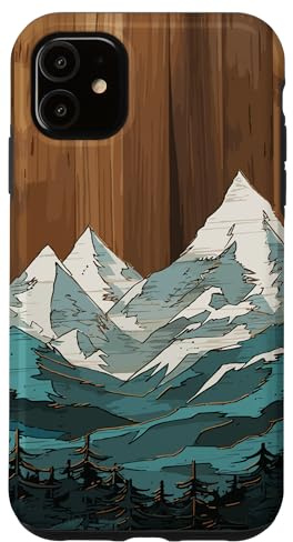 Montagnes en plein air, nature, randonnée, forêt, paysage, thème bois Coque pour iPhone 11