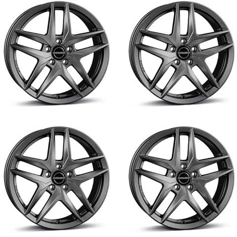 4x Borbet cerchi in alluminio Z 7.5x17 ET29 5x112 dark grey matt