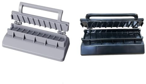 Suoumwa Prensa Grande para Hacer Kebab, Kabab de Plástico, Molde Manual para Kebab, Brochetas para Barbacoa Negro + Gris