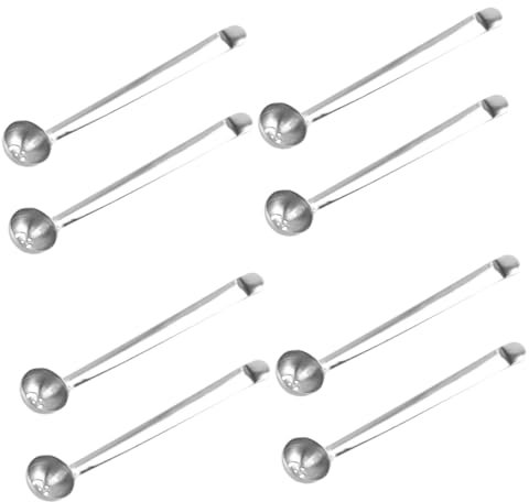 LABRIMP Juego De 4 Cucharas De Alta Resistencia Con Colador Para Aceitunas Cerezas Y Pepinillos Con Orificio De Drenaje Para Beber Rápidamente (2 Unidades X 4)