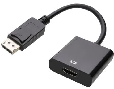 iTechCover Adattatore da DisplayPort a HDMI/DP (DisplayPort) maschio a HDMI femmina, convertitore con audio, compatibile con Lenovo/Dell/HP/Asus e altre marche (da DP a Hdmi)