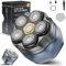 Journeyside Afeitadora Cabeza Calva,Afeitadora Cabeza Hombre, Afeitadora Cabello Hombre Impermeable IPX7,6D Afeitadora Eléctrica Flotante Flexible,Uso Seco y Húmedo,Con Pantalla LED Bloqueo de Viaje