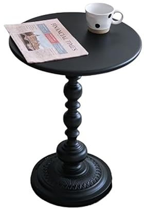 Tavolino da caffè compatto nordico per piccoli spazi, tavolino stabile per dormitorio, hotel, cabina, soggiorno, balcone, tavolo da spuntino, nero