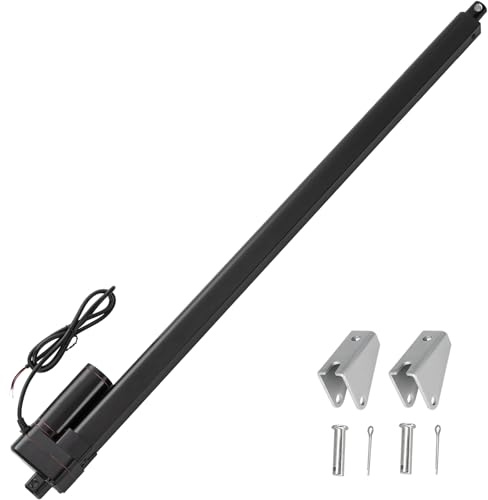  Jvnvlki linjärt ställdon 12 V, 2 000 N, 850 mm, lyftlängd IP65, vattentät, 8 mm/s linjär aktuator, linjär motor med monteringshandtag, för dörröppnare, soluppsamlare, elektrisk lyftsystem