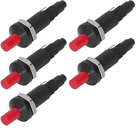 Accenditore Piezoelettrico, 5 Pezzi 1 Uscita 2 Scintilla PP Pulsante L Allume Gaz Piezo Bouton Poussoir Accenditori per Griglia per Cucinare all'aperto Barbecue Parti di