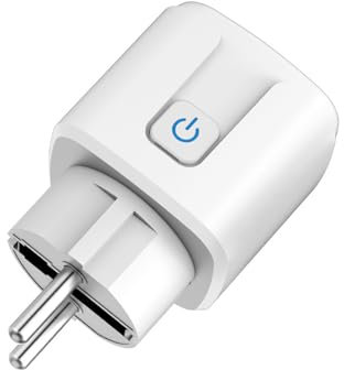 1 Pack Enchufe Inteligente Alexa, 2,4 GHz Enchufe Wi-Fi 16A con Medidor Consumo, Smart Plug con Control por Voz, Control Remoto, Temporizador, Compatible con Alexa, Google Home, Smart Life