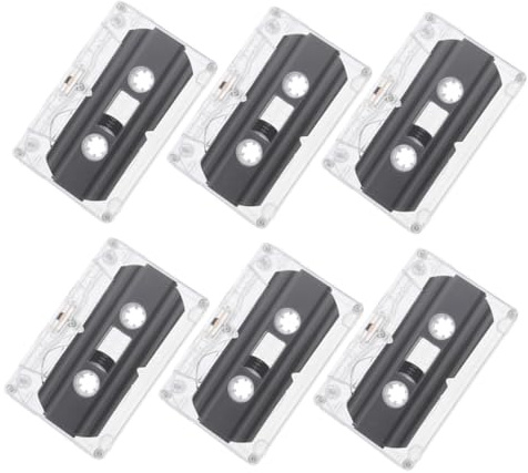 Holibanna 6pièces Lot de Cassettes Audio Vierges Cassettes Enregistrement Enregistrables DIY pour Enregistrement De Vœux Et Célébrations Qualité Audio Stable pour Fête Et Créativité