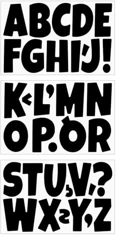 Canollo 3 Stück Schwarz Buchstaben Aufkleber, Große Buchstaben zum Aufkleben, Klebebuchstaben Sticker, Selbstklebende Buchstabenaufkleber, Vinyl Sticker für Schilder Poster Briefkästen Fenster