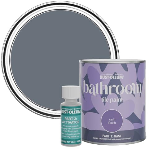 Rust-Oleum Water-Resistant Bathroom Tile Paint in Satin Finish - Seascape 750ml