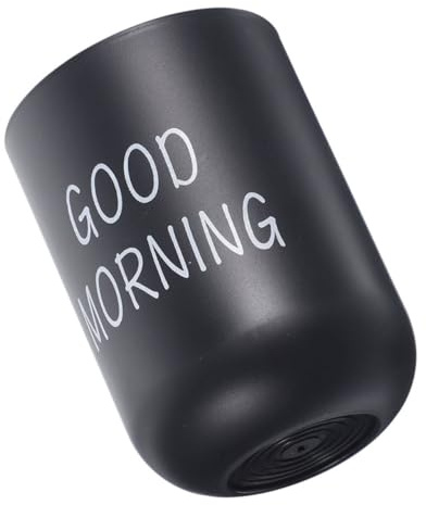Luxshiny Vaso de Baño Negro de PP Textura Esmerilada para Hogar y Viaje