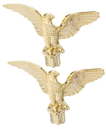Toyvian Eagle Flagpole Finials 2pcs Outdoor Flag Pole Tops Sturdy Eagle Ornament for Garden and Conference Hall Flagpole Head Replacement