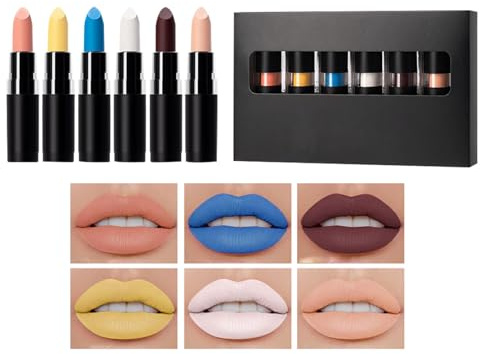 Läppsmink spel - mörksvart läppmakeup kit, halloween röd fuktgivande set för maskerade bollar och resor