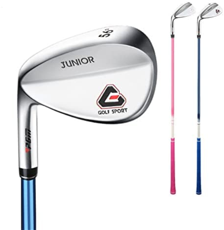 Left Handed Golf Sand Wedge for Kids Age 3-12 Year Boys and Girls Children 56-Degree Golf Club Wedge Outdoor Sports (Blue (Age 9-12))