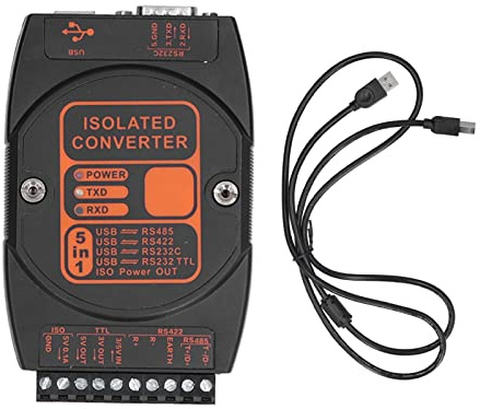 Adaptador USB a RS485 5 en 1 | Aislamiento de grado industrial para 422 / 232 / TTL | Suministro aislado de 2 W y unidad de 256 nodos | Convertidor serie DCM2610A para uso industrial/comercial