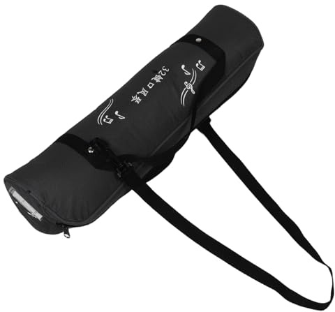 NOLITOY Tragbare 32 Tasten Melodica Tasche aus Canvas Aufbewahrungstasche für Mundharmonika und Kleines Keyboard Schwarzes Instrumentenetui mit Verstärkten Nähten Kompakt für Reisen und