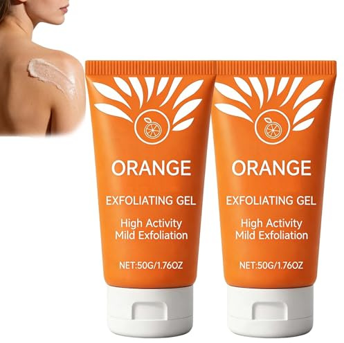 Orangen-Peeling-Gel für Gesicht und Körper, Tiefenreinigendes Gesichtspeeling, Aufhellendes und Feuchtigkeitsspendendes Peel/ing-Gel, Sanftes Peel/ing zur Entfernung von Mitessern für trockene. (2PCS)