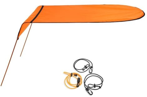 Opatiny Sun Shade Canopy Kayak and Canoe Waterproof UV for Protection Awning Top Cover Single Person Compact and Lightweight (BlackOrangeBlueGrey)