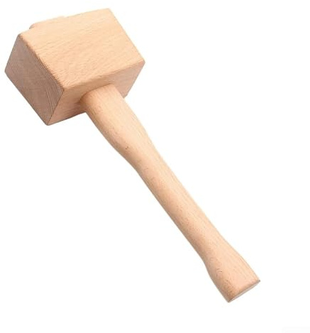 Martello in legno multiuso per falegname, martello in legno per maschiatura fai da te in pelle (1 pezzo)