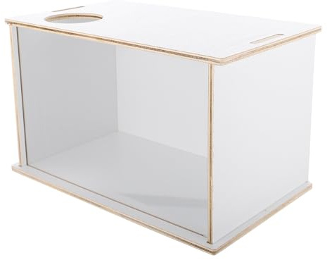 GETAJGHSD Chinchilla Badewanne Holz Sandbadbox mit Transparenter Wand Multifunktionales Hamster Sandbad für Kleintiere Wie Hamster Rennmäuse und Mäuse
