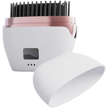 Mini Lisseur à Cheveux Peigne Sans Fil 3 Températures | Brosse Lissante Portative Pour dompter boucles et mèches, lisser et styler à la maison, en extérieur ou en déplacement