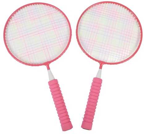 Xiuganpo Ensemble de Badminton pour Enfants, Poignées Antidérapantes Ultra Légères Absorbant Les Chocs, Raquette de Badminton Légère pour Enfants, Volants à Articulations Renforcées en Forme de T