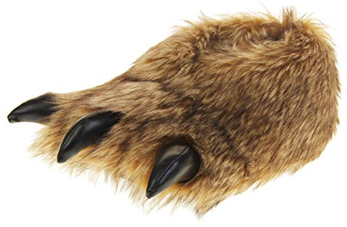 Dunlop Hombre Marrón Piel De Imitación Monstruo Garra Novedad Pantuflas EU 44-45