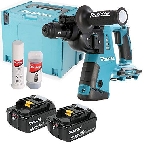 Makita DHR264ZJ 18V Twin SDS+ Hammer Drill with 2 x 6Ah Batteries & Case