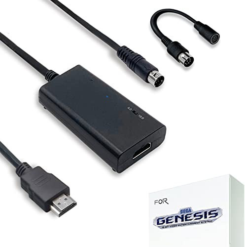 LevelHike Câble HDMI pour Sega Genesis Model 1/2/3, Sega CD, Sega CDX, Sega 32X, Sega Nomad, Original Sega Master System Console