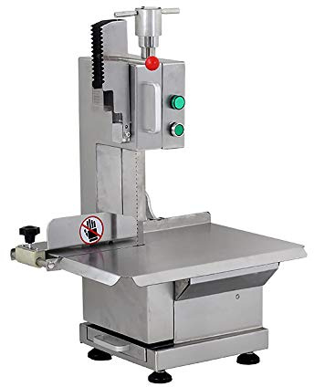 CGOLDENWALL 650W Electric Bone Sawing Machine Full Automatic Frozen Meat Cutter Commercial Tabletop Bone Cutting Machine Meat Chopping Machine for Cutting Fish Pig's Hoof Beef Bone and Frozen (220V)