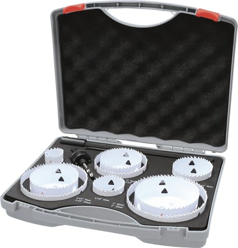 Bosch 12x Coffret de scies trépans à filetage Multi Material | pour Acier, Cloison sèche, Ø 35, 54, 70, 76, 83, 95, 102, 114, 127 mm Professional Accessoire Perceuses